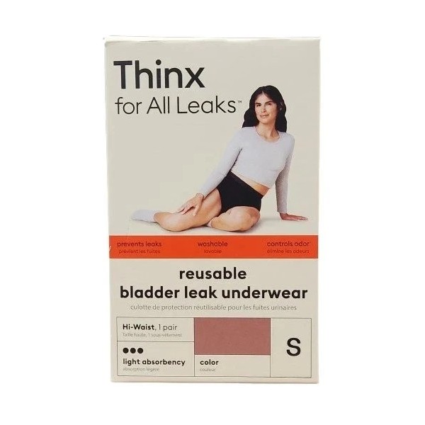 Thinx Bladder Leak Underwear S Hi-Waist Desert Rose Light Absorbency