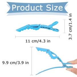 6 pcs Crocodile Hair Clips Hair Sectioning Hair Clips Alligator Traceless Non Slip No-Trac Plastic Alligator Hair Clip Professional Hair Clips for Styling Salon Women Girls Kids(6 colors)