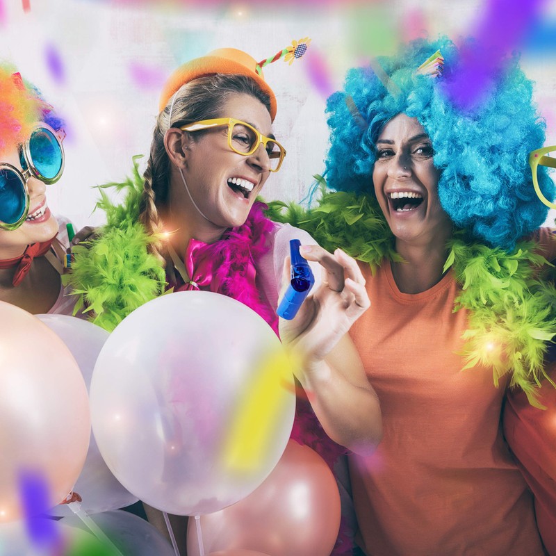 Relaxdays 50 x Party Blushes Children's Birthday Party Pack Noisemaker