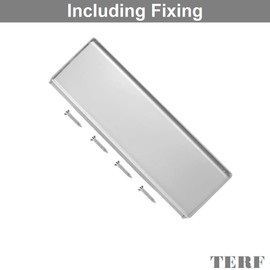 TERF® 250mm X 80mm Traditional Type Face Fix Letter Plate Silver 250mm X 80mm (10'' X 3.15'') Front Fix Letter Postal Box Cover Plate Including Fixing Screw