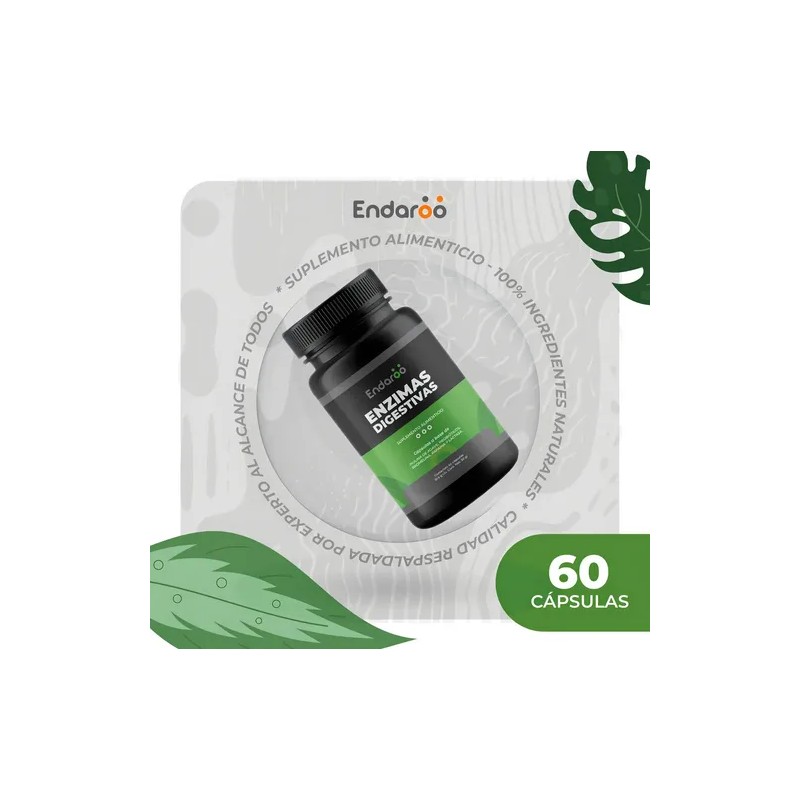 Enzimas Digestivas Probióticos Y Prebióticos 60 Cápsulas l Bromelina, Papaina