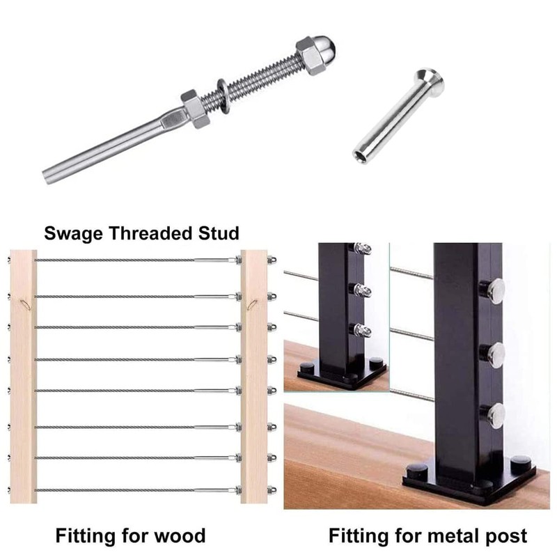 Niechase T316 Marine Grade Stainless Steel 20 Pack Stainless Threaded