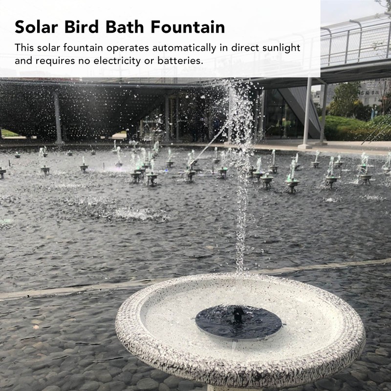 Solar Fountain High Efficiency Floating Solar Powered Bird Bath Water