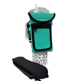 Lit Handlers Wrap Around Drink Pocket Carrier Bottles Drinkware - Color: Sea Foam Green