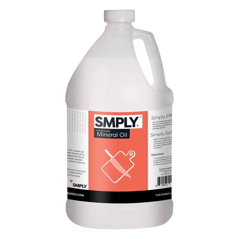 SMPLY. Food-Grade Mineral Oil for Cutting Boards, Countertops, and Kitchen