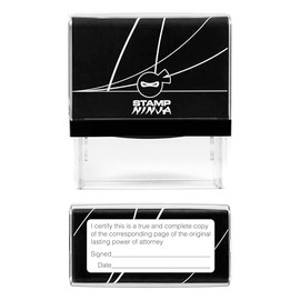 Original Certified Lasting Power of Attorney Rubber Stamp - 58mm x 22mm - Black Ink