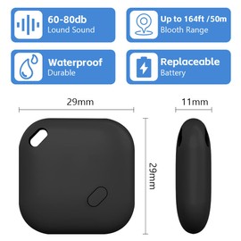 AXFEE Smart Air Tracker Tag 4er Pack, Koffer Tracker, Kompatibel mit Wo ist?(nur iOS), Schlüsselfinder Key Finder für Schlüssel, Geldbeutel, Taschen, Koffer, IP67 wasserdicht, mit Austauschbarer Akku