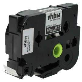 vhbw Stencil Tape Replacement for Brother ST-141, STE-141 for Labelling Devices - White on Transparent