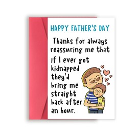 Missonemi Funny Fathers Day Card for Dad, Unique Fathers Day Card Gifts Ideas from Daughter Son Kids, Gifts for Father's Day