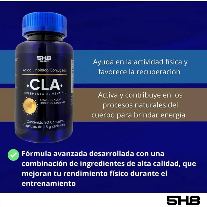 5h8 Cla Acido Linoléico Conjugado Natural 90 Cápsula Blanda Sabor