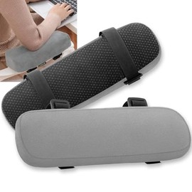 UTRHHVS 2 Reposabrazos ergonmico para silla de oficina, cuenta con descansa brazos, cmodas fundas para codos y antebrazos, en gris                    