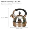 Stainless Steel Whistling Tea Kettle with Metal Capsulated Bottom for