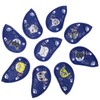 9PCS PU Leather Embroidery Waterproof Golf Putter Head Cover Iron