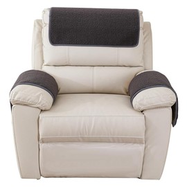 3 Pcs Recliner Covers Armrest Covers for Recliner Chair with Storage Pockets Headrest Cover for Recliner Chair Armchair Slipcovers for Sofa Recliner Protector (Dark Grey)