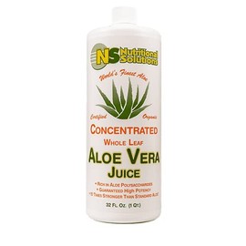 Aloe Vera Juice - Certified Organic - Whole-leaf - Cold Pressed - No Water Added - Not From Concentrate - Guaranteed High Potency - Rich in Polysaccharides