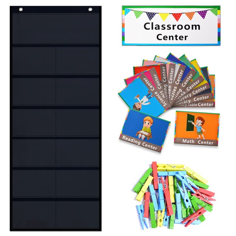 Classroom Management Pocket Chart Teacher's Helper,Classroom Course Tracking Pocket Charts