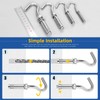 Glarks 6pcs M8 Expansion Hook Set, 304 Stainless Steel Open