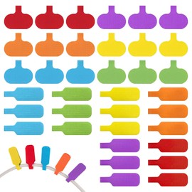 SYEYCW 36 Pcs Cable Labels, Cable Markers, Multi-Color Cable Cord Labels Write on Cord Tags, Multi-Purpose Cable Management Straps, Reusable Plug Label for Cable Management and Wire Organization