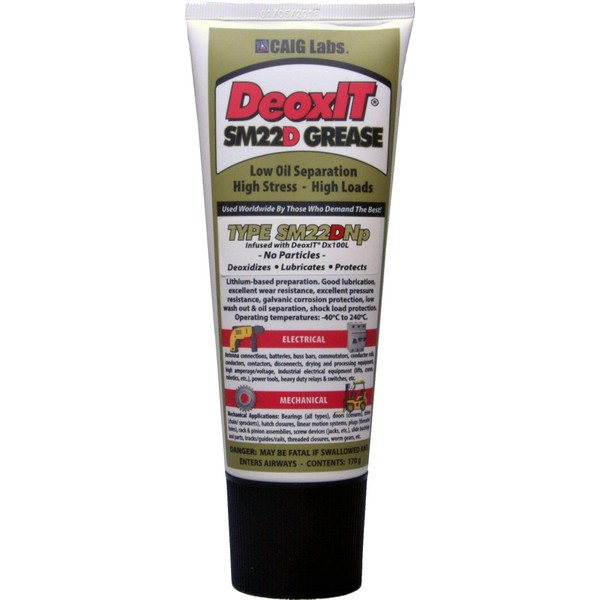 CAIG Labs., DeoxIT SM22-DN6, Lithium Grease, No Particles, 170g Squeeze
