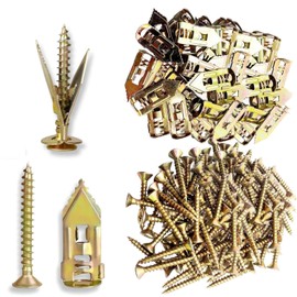 Expansion Screw Sleeve - 400 Pcs Hammer Driver Anchor with Screw Nail-in Drywall Plaster Fixing Expansion Anchor Bolt (200 Set)