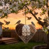 LUOBEIYAOHL Handmade Fiber Bird Nesting Heart Build Birdhouse Wool Material