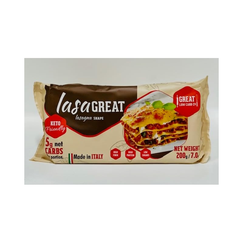 Great Low Carb Company LasaGreat Lasagna Shape 7 oz pastas,