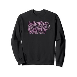 Butterfly Positive Quote Pink Cute Butterflies and Angels Sweatshirt