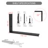 WEKIS Black Shelf Bracket 12 Inch Floating Shelf Brackets Heavy