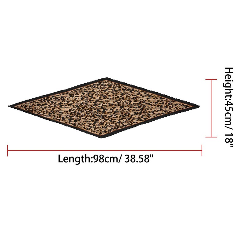 Allegra K Women's Pleated Scarf, Neckerchief, Leopard Print, Rhombus Shape,