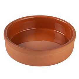 Restaurantware-Terra Tek 8.8 Ounce Terracotta Cazuelas, 10 Brown Glazed Clay Pots For Cooking - Oven-Ready, Microwavable, Terracotta Serving Pots, Dishwashable, For Cooking And Serving