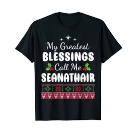 Greatest Blessings Irish Grandpa Seanathair Gifts Christmas T-Shirt