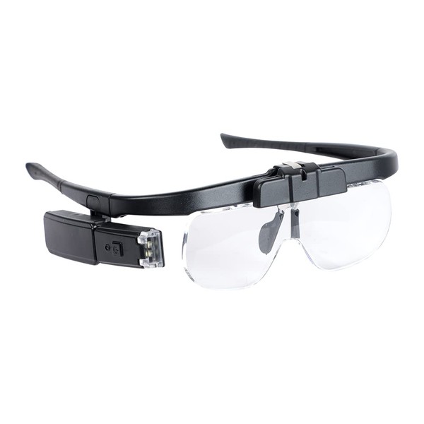 Magnifying Glasses-Type Magnifier, 1.5/2/2.5/3.5/4/4.5x, Clear Lenses, Stylish, USB Rechargeable, Magnifying