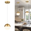 LMS 6-inch Brushed Gold Pendant Light Fixtures, Mid Century Pendant