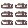 50pcs 8 Tips 8 Teeth Snap Comb Wig Clips Stainless