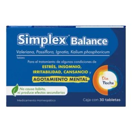 Simplex Balance Pasiflora Cansancio Mental 30 Tab 4 Pack                                                                                              
