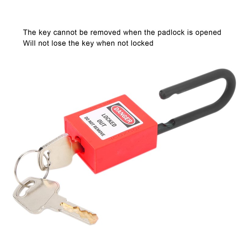 Wakects Safety Padlocks Set, 5Pcs 38mm Lockout Padlock Nylon PA