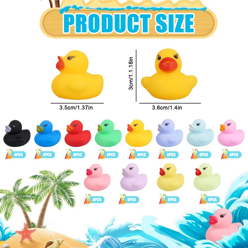 Dncvb Rubber Duck 48pcs Bath Duck Toys Rubber Duckys Bath
