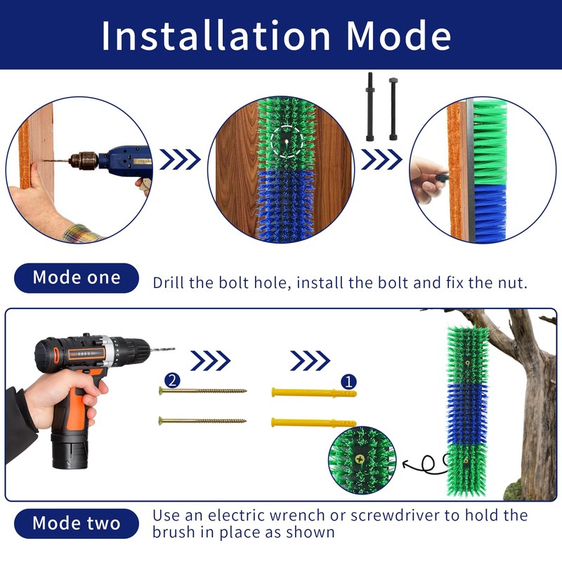Livestock Scratch Brush With 8 Screws，Animal Back Scratching Brush for