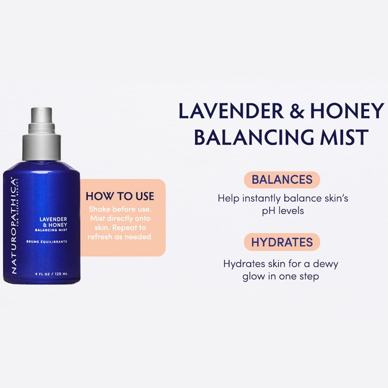 Naturopathica Lavender & Manuka Honey Face Mist, Face Spray for