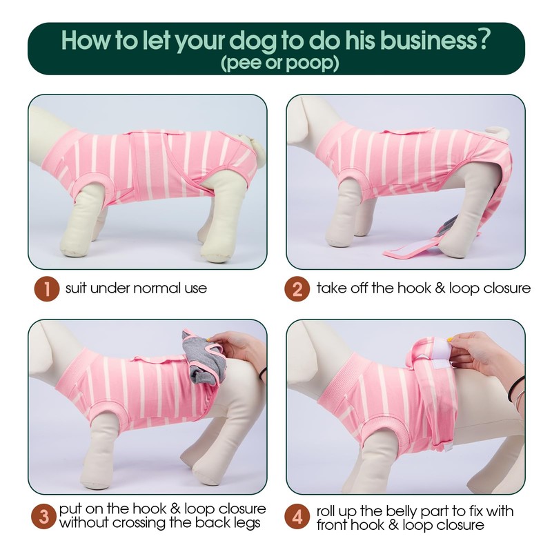 Kuoser Dog Bodysuit After Op, Surgical Body Dog Cat Bodysuit,