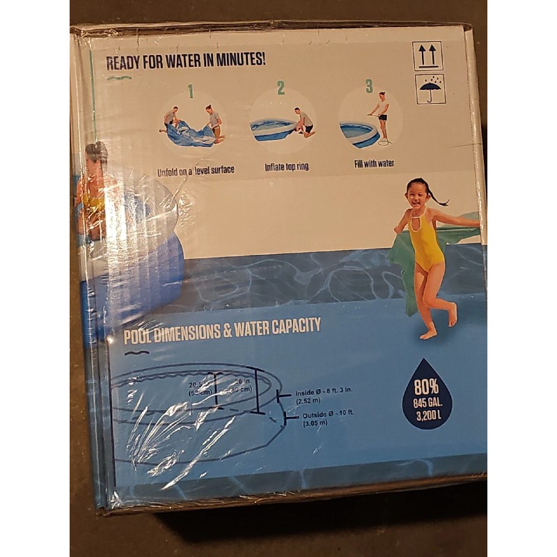 Bestway Fast Set 10’ x 26” 845 Gal Round Inflatable