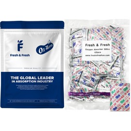 OXYGONE 500 CC [105 Packets] Premium Oxygen Absorbers for Food Storage, Oxygen Scavengers Packets(1 Bag of 105 Packets) - ISO 9001 & 14001 Certified Facility Manufactured