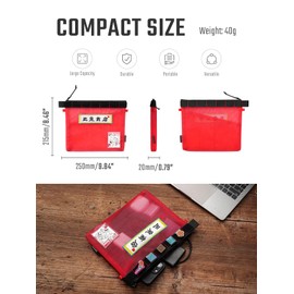 TACTICAL_GEEK Storage A11 & Sunizumi Shoten Collaborative EDC Organizer Pouch: Manga-Style Semi-Transparent Mesh Bag for Digital Tool Organization