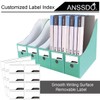 ANSSDO 12 Pack Teal Cardboard Magazine Holders, Premium Magazine File