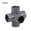 sourcing map 5-Way Elbow PVC Pipe Fitting Furniture Grade 32mm