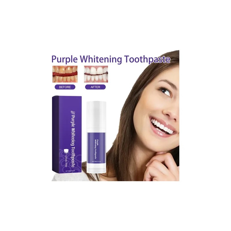 O Purple White Toothpaste Long-lasting Fresh Breath Rem 7006