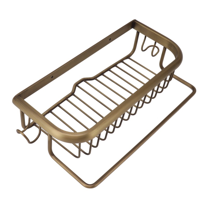 Shower Caddy Retro Style Strong Copper Space Saving Multifunction Bathroom