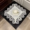 COMFEELING - Mantel cuadrado de encaje de macramé para mesita