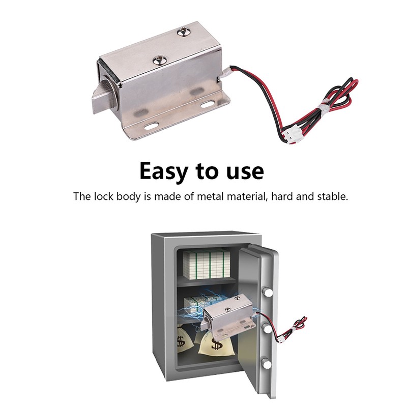 Solenoid Electromagnetic Electric Lock Access Control for Door Cabinet Drawer