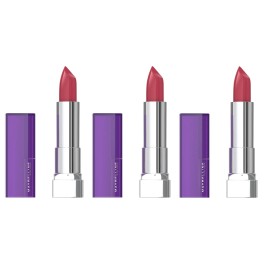 Maybelline Color Sensational Lipstick, Cream Finish, 411 Plum Rule (Pack of 3)